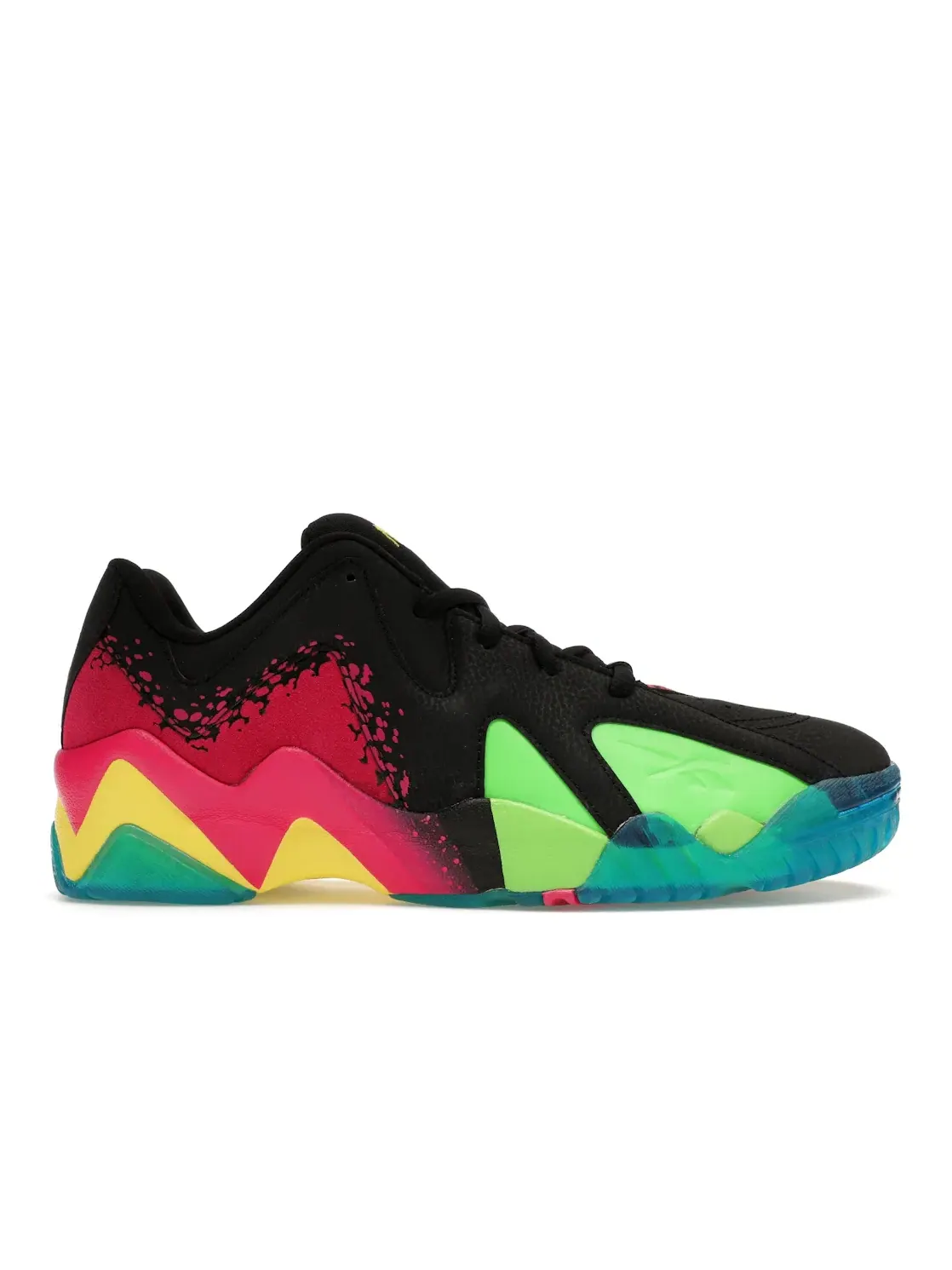 Кроссовки мужские Reebok Lifestyle Kamikaze II Low, вдохновленные Nerf — изображение 1 из 4, черный/розовый
