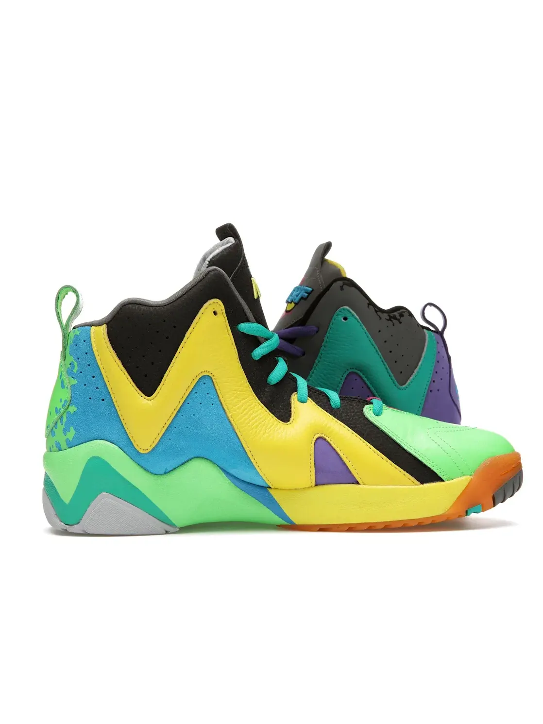 Кроссовки мужские Reebok Kamikaze II NERF Lifestyle Black/Solar Lime/Proud Pink — изображение 3 из 4, черный//розовый