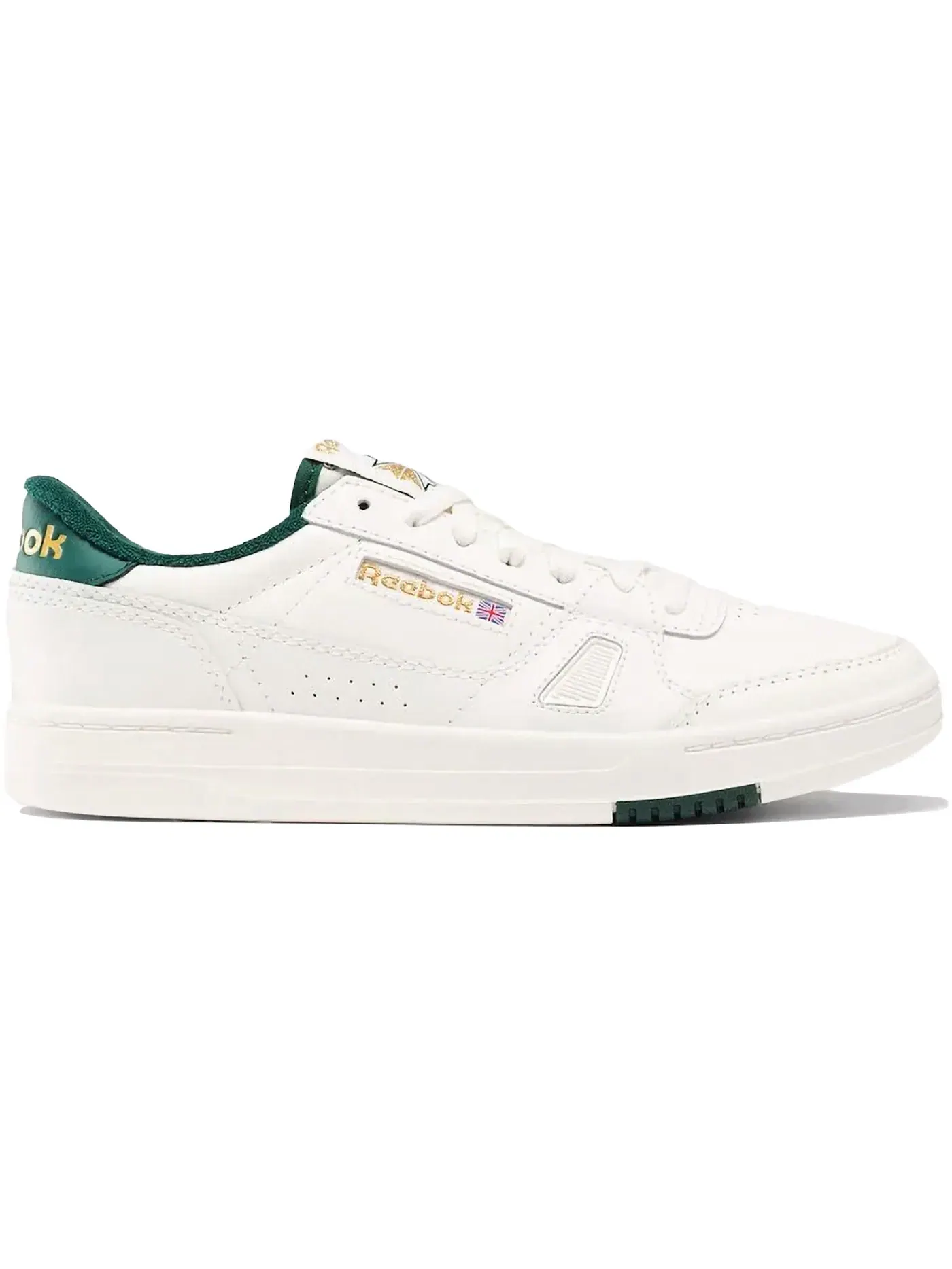 Кроссовки мужские Reebok LT Court низкий профиль Chalk/Vintage Chalk/Collegiate Green — изображение 1 из 1, зеленый
