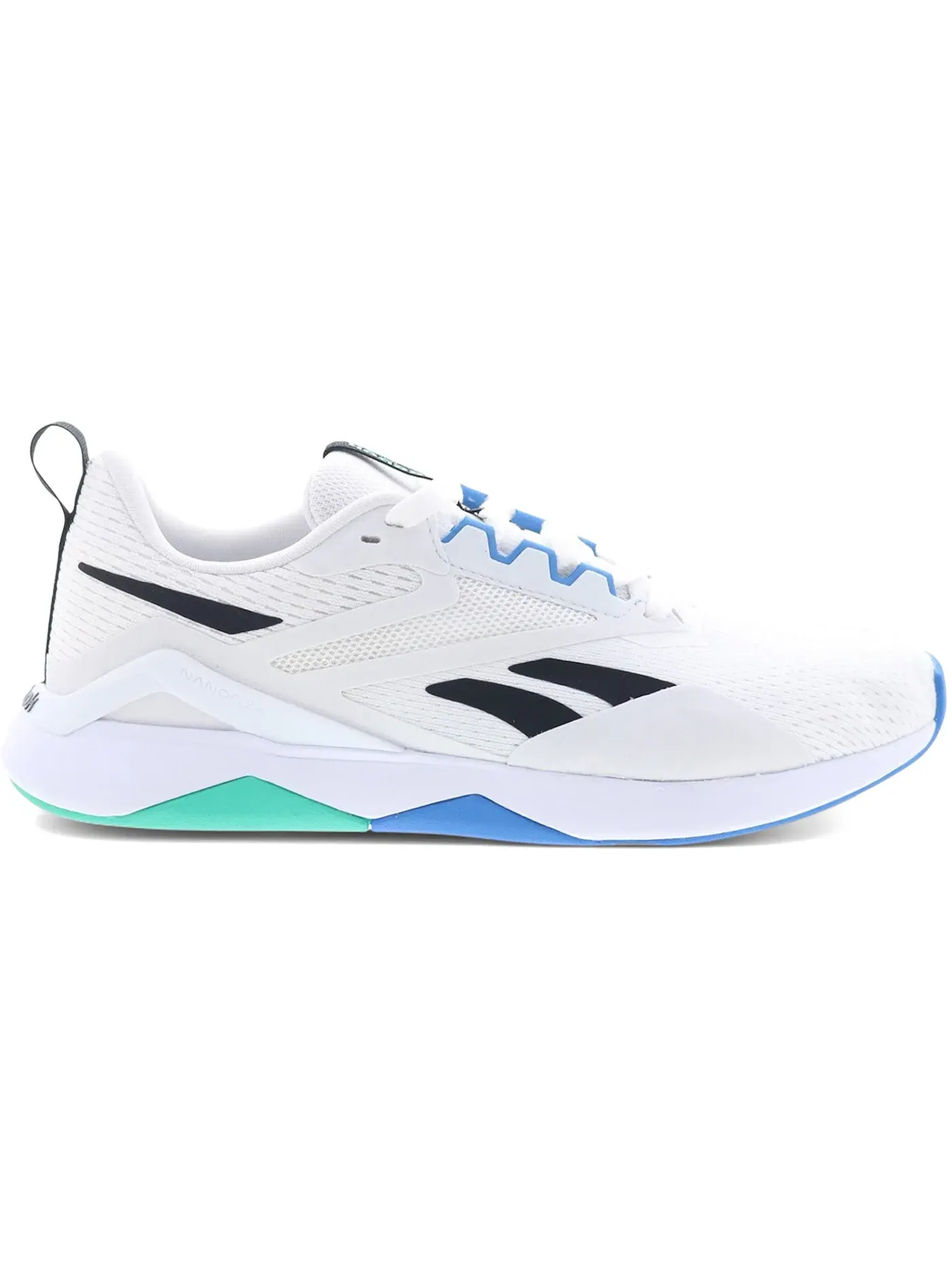 Кроссовки мужские Reebok Nanoflex TR 2.0, Lifestyle — изображение 1 из 1, белый/черный/зеленый