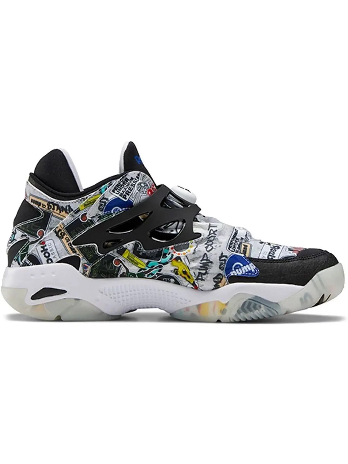 Кроссовки мужские Reebok Pump Court, Lifestyle — изображение 1 из 1, черный/белый/черный