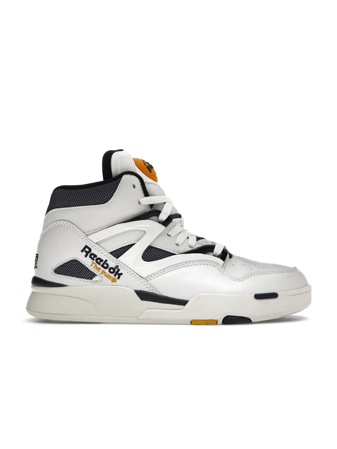 Кроссовки мужские Reebok Pump Omni Zone II Lifestyle, с технологией Pump — изображение 1 из 4, темно-синий-золотистый