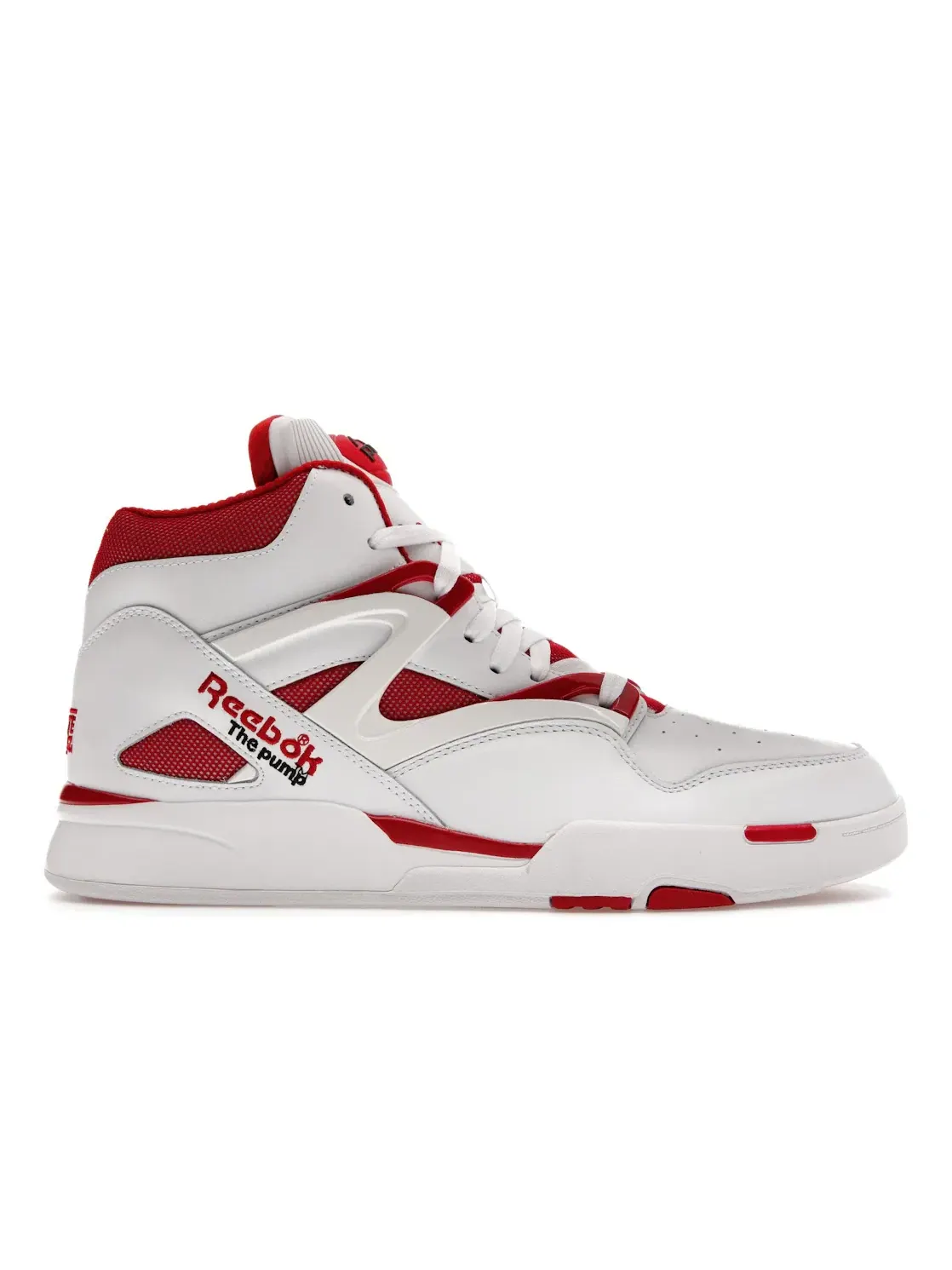 Баскетбольные кроссовки Reebok Pump Omni Zone II высокие, с технологией Hexalite — изображение 1 из 4, белый/красный