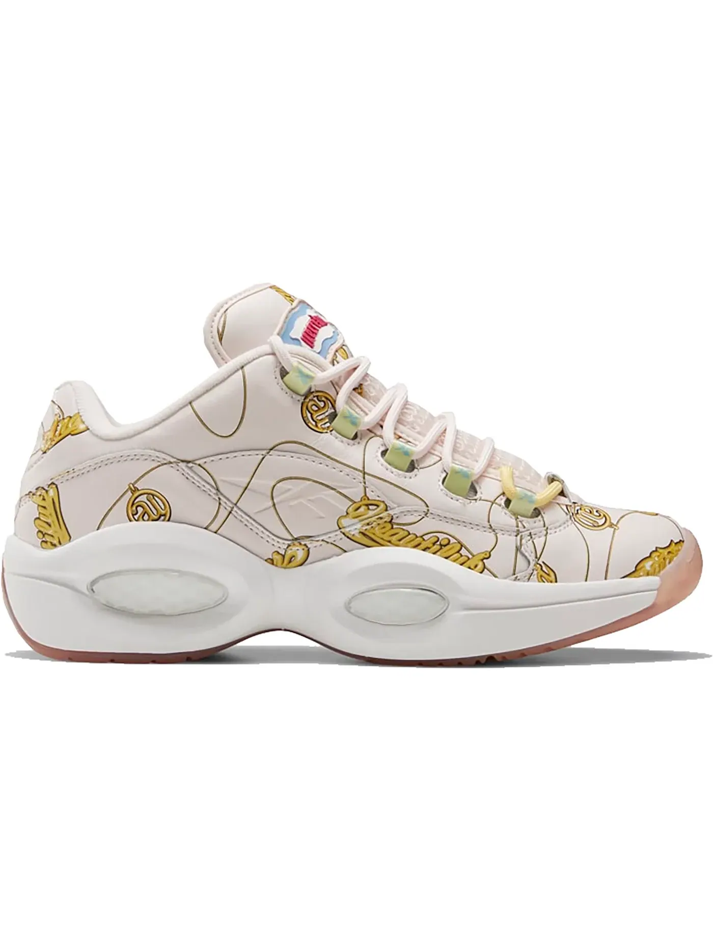 Кроссовки Reebok Question Low BBC Ice Cream Name Chains — изображение 1 из 1, белый/розовый