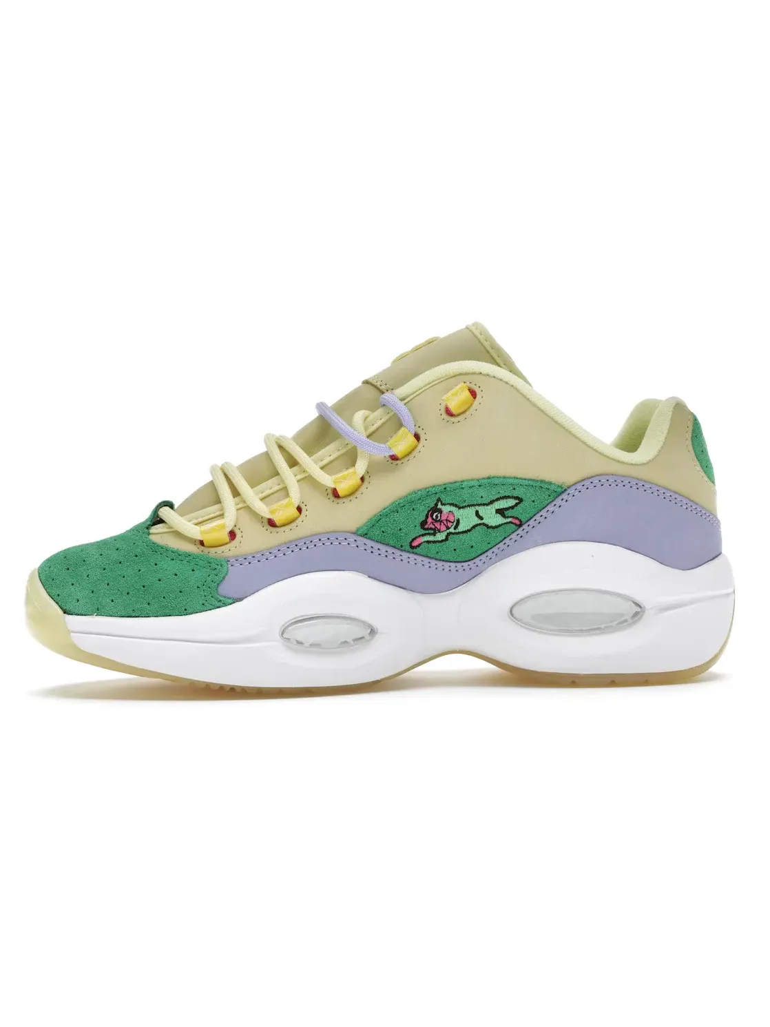 Кроссовки Reebok Question Low BBC Ice Cream Running Dog Yellow Green — изображение 3 из 4