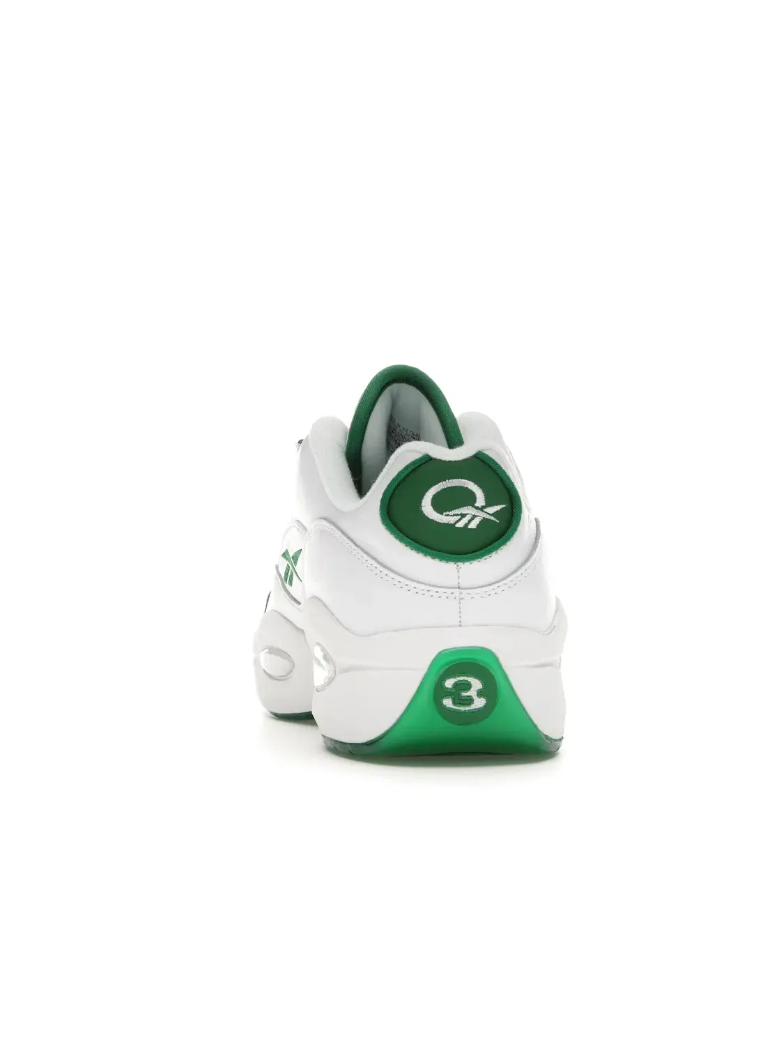 Кроссовки мужские Reebok Question Low White/Green кожаные — изображение 4 из 4, белый/зеленый