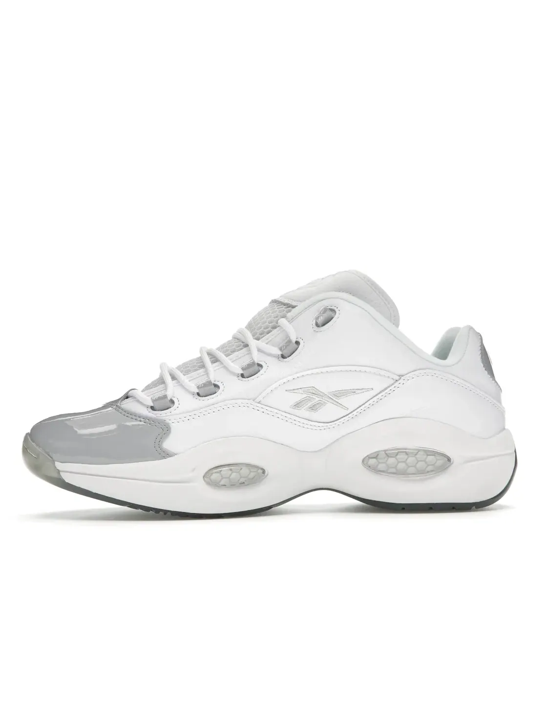 Кроссовки мужские Reebok Question Low, с контрастным мысом — изображение 3 из 4, белый/серый-серый