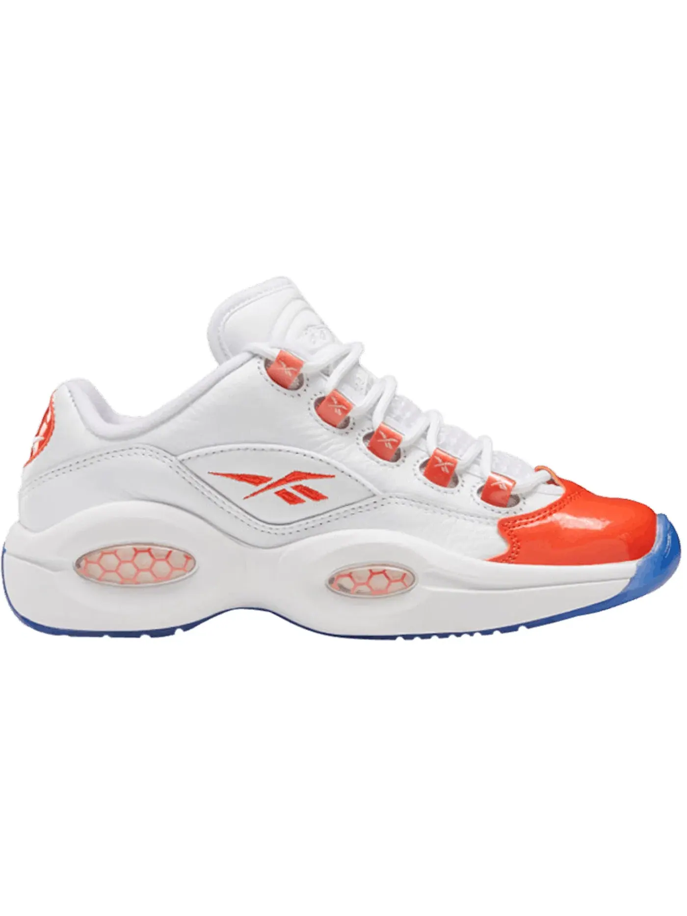 Кроссовки детские Reebok Question Low, Lifestyle — изображение 1 из 1, белый/оранжевый