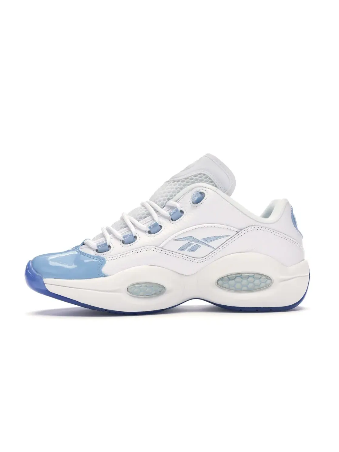 Кроссовки мужские Reebok Question Low, с патентованным мысом — изображение 3 из 4, белый/синий