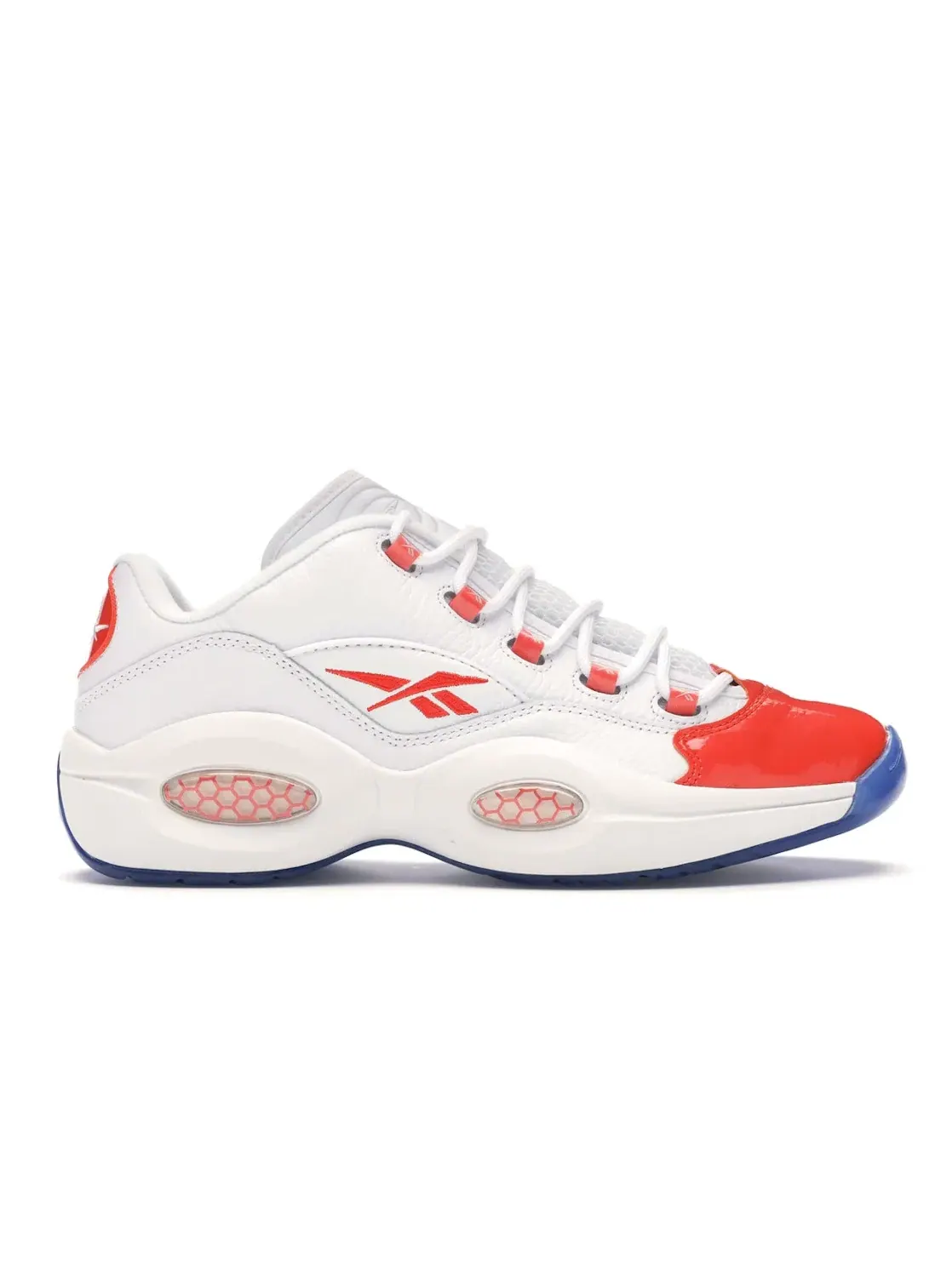 Кроссовки мужские Reebok Question Low, с патентованным носком — изображение 1 из 4, белый/оранжевый