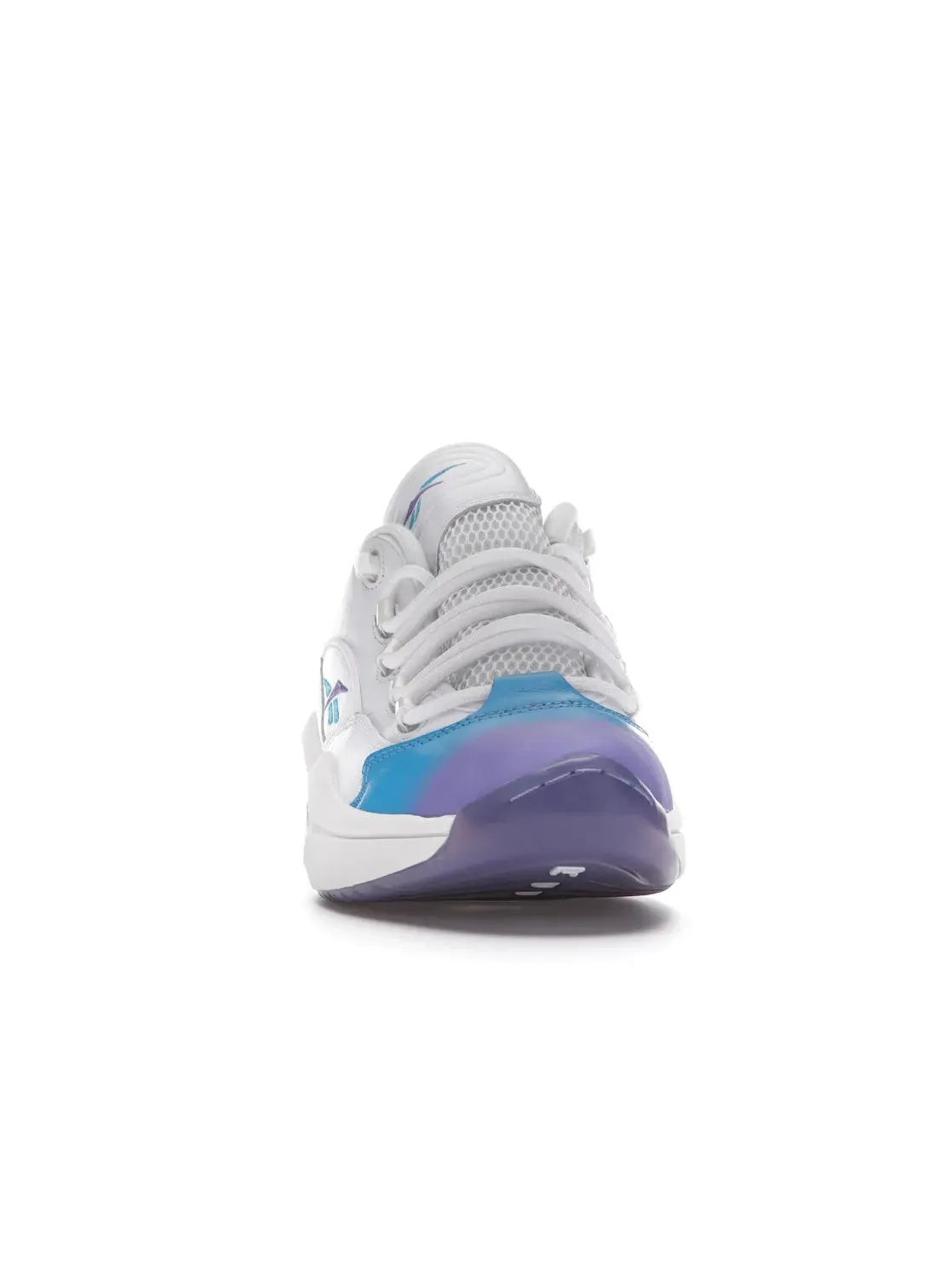 Кроссовки мужские Reebok Question Low Lifestyle, кожаные, с амортизацией Hexalite — изображение 2 из 4, голубой/фиолетовый
