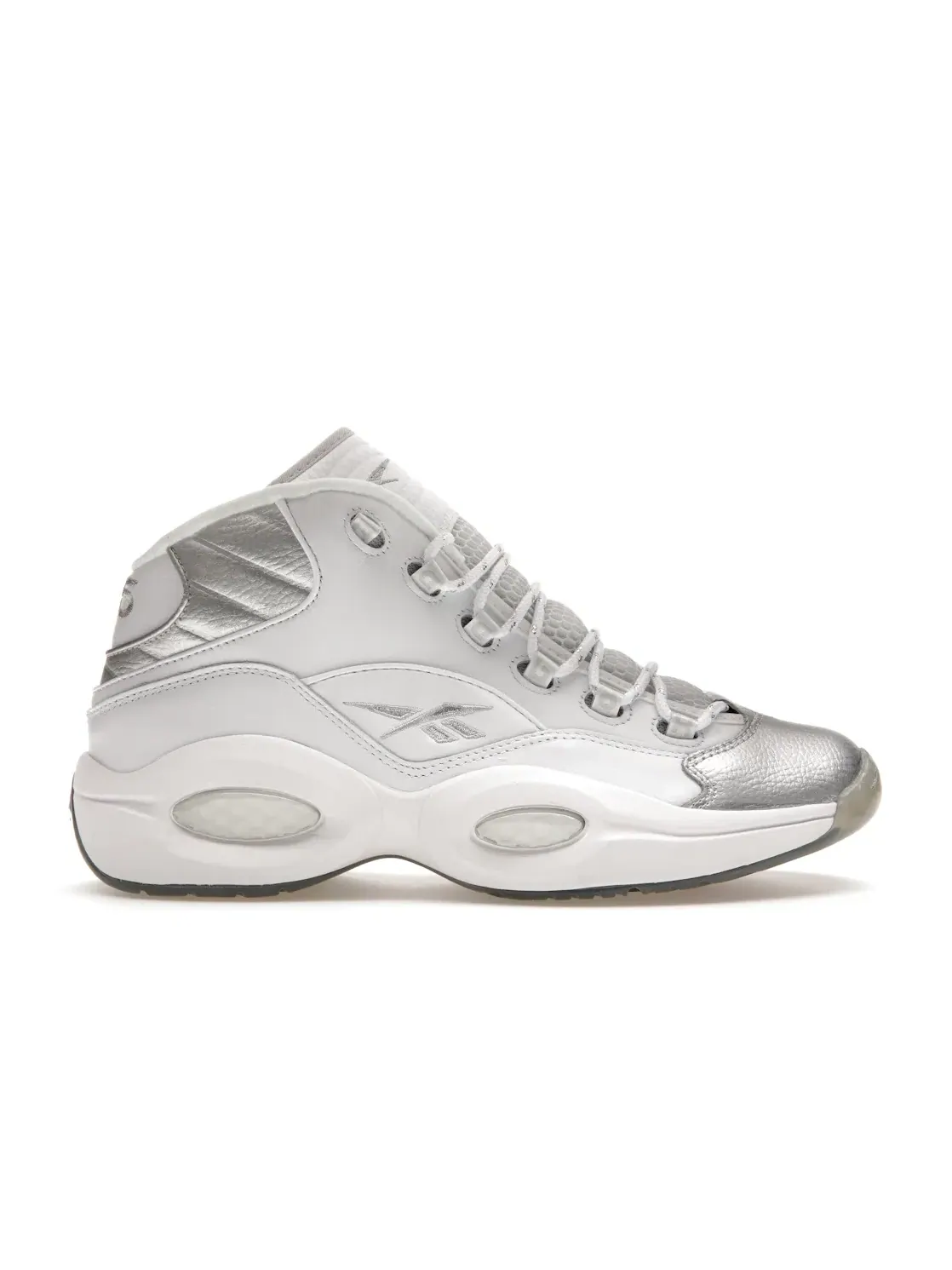 Кроссовки мужские Reebok Question Mid Lifestyle, серебряный носок — изображение 1 из 4, белый