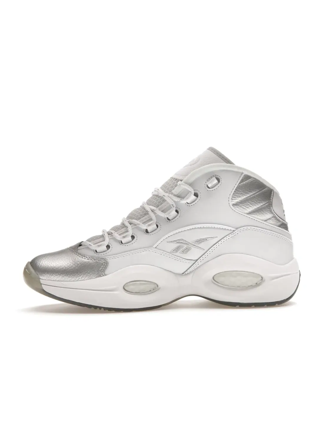 Кроссовки мужские Reebok Question Mid Lifestyle, серебряный носок — изображение 3 из 4, белый