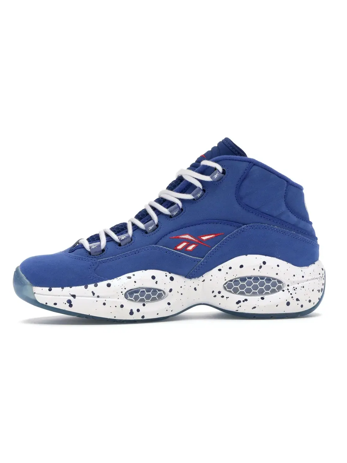 Кроссовки мужские Reebok Question Mid #1 Draft Pick, кожа и текстиль — изображение 3 из 4, белый-красный