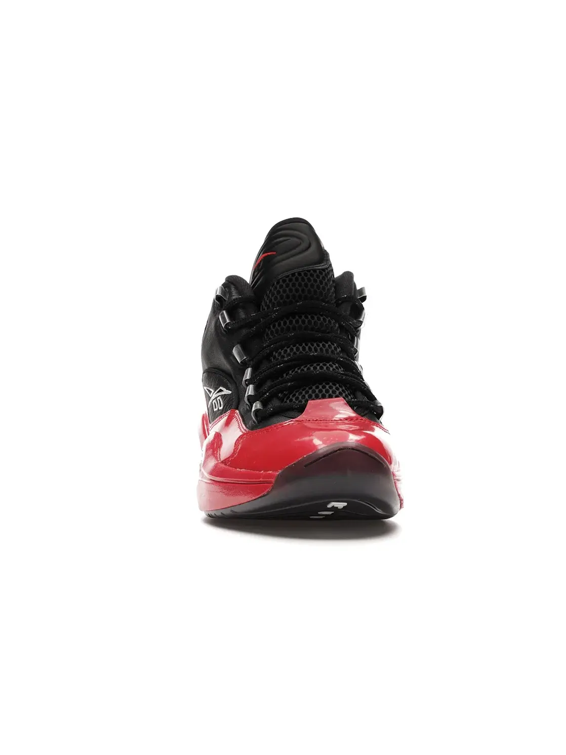 Кроссовки мужские Reebok Question Mid кожаные Black/Vector Red-Vector Red — изображение 2 из 4, черный/красный-красный