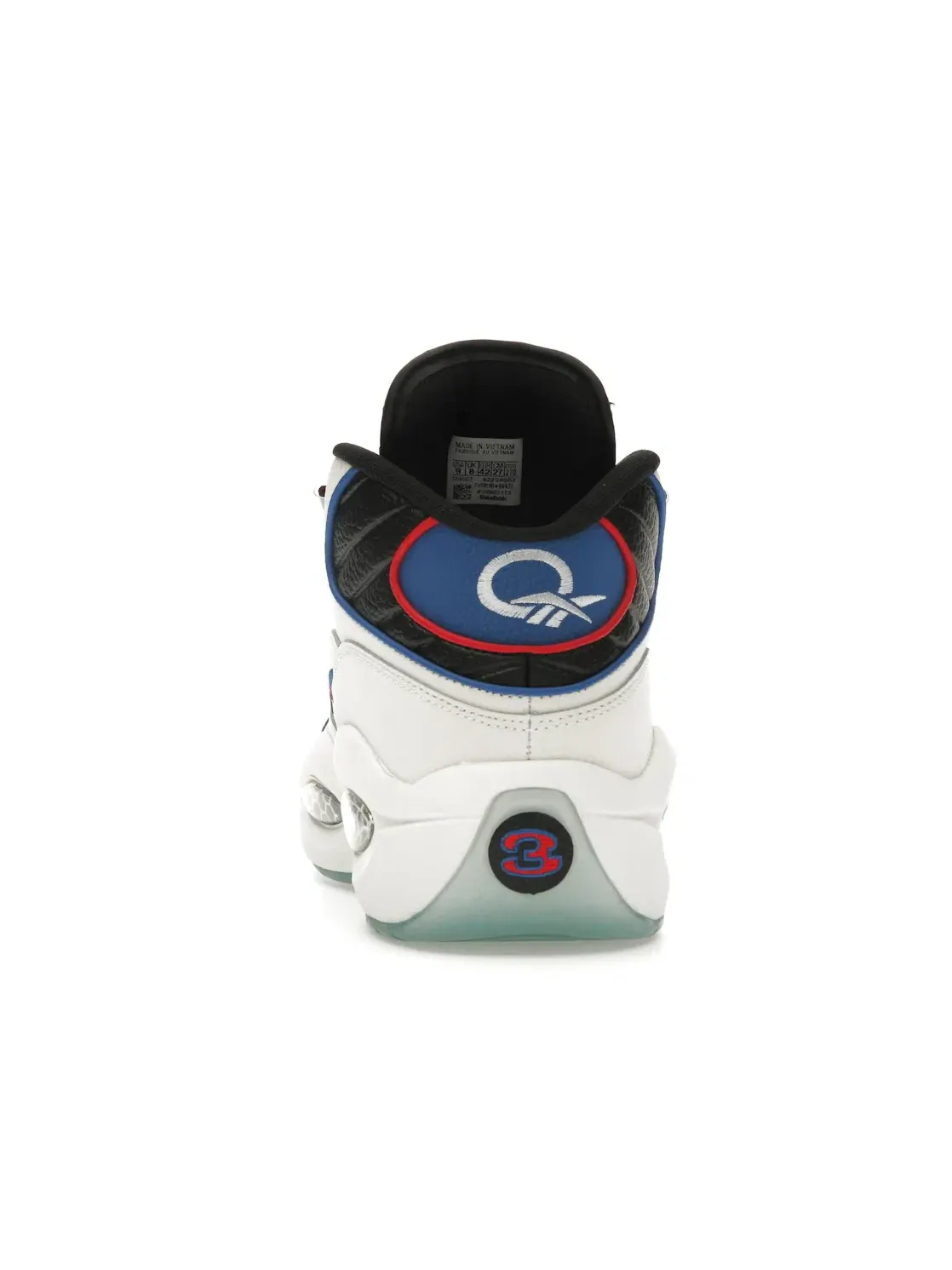 Кроссовки мужские Reebok Question Mid, с принтом — изображение 4 из 4, черный/синий