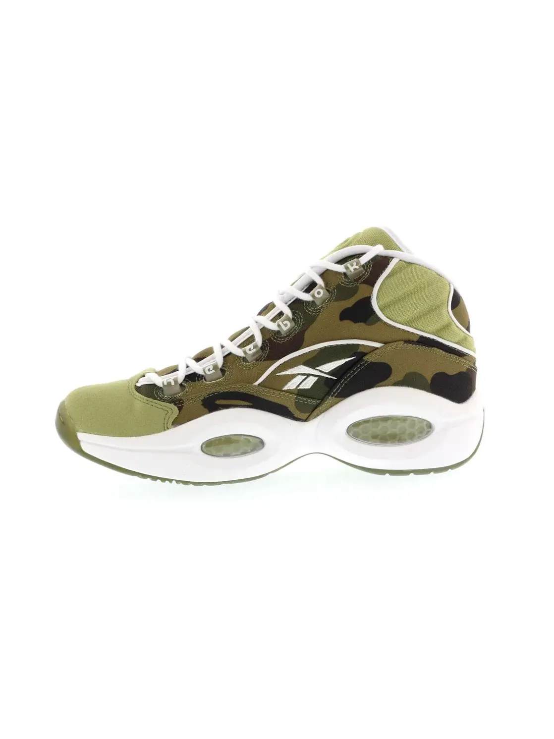 Кроссовки Reebok Question Mid, камуфляжный принт — изображение 3 из 4, белый/серый/черный