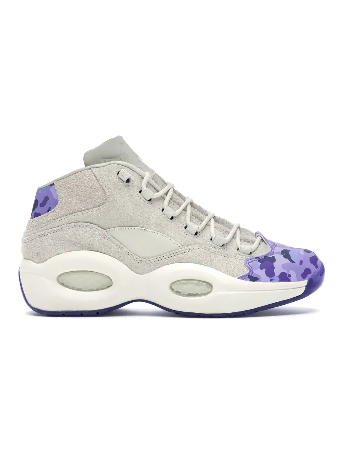 Кроссовки Reebok Question Mid Cam'Ron, с принтом — изображение 1 из 4, фиолетовый