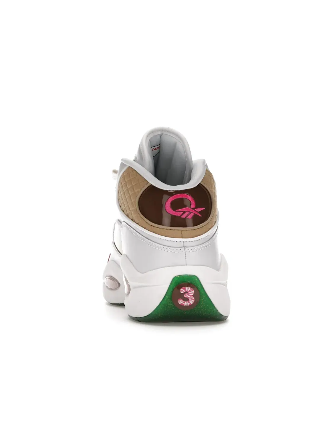 Кроссовки Reebok Question Mid, повседневные — изображение 4 из 4, белый/зеленый/зеленый