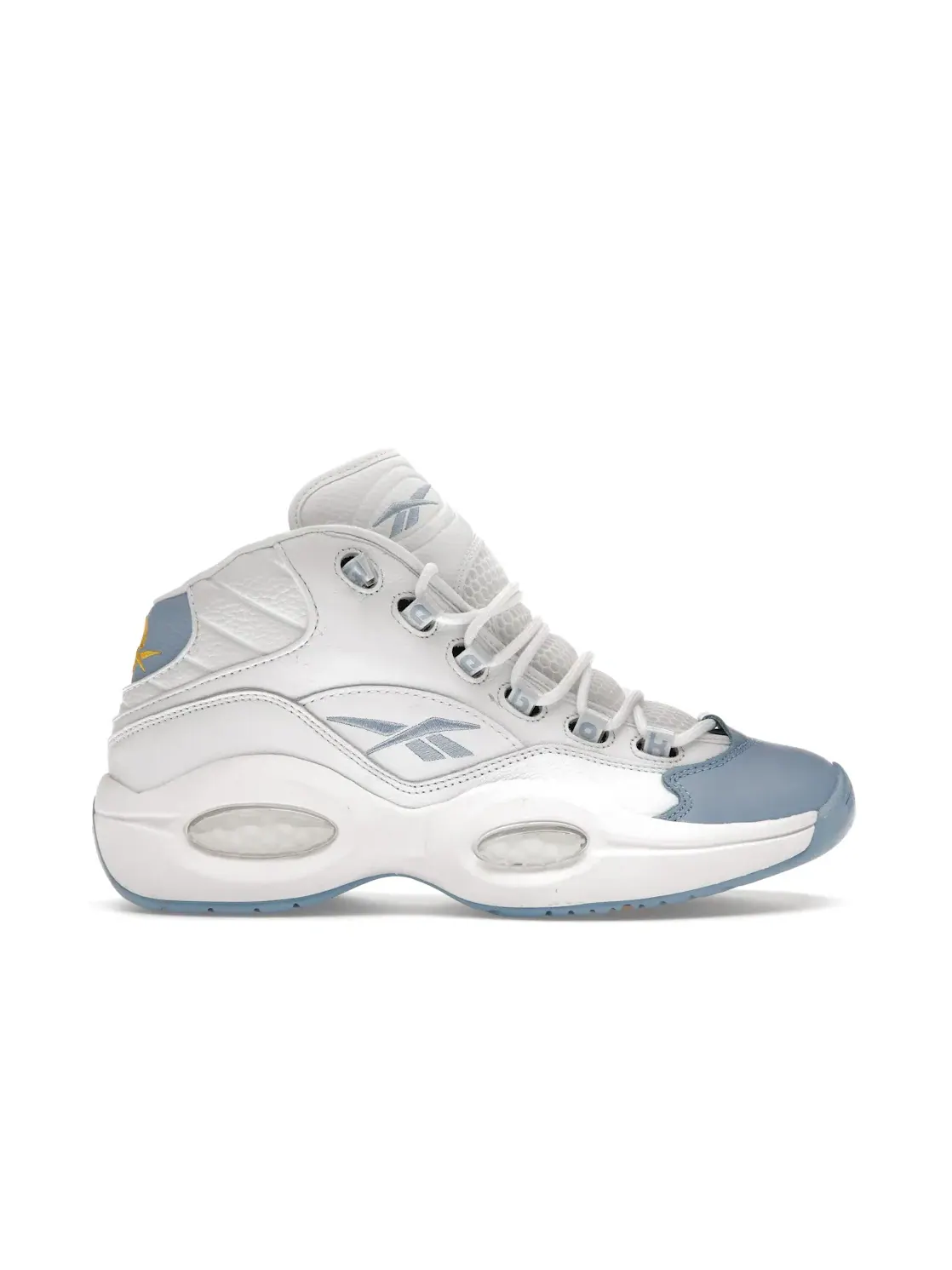 Баскетбольные кроссовки Reebok Question Mid Denver Nuggets — изображение 1 из 4, белый/синий/желтый