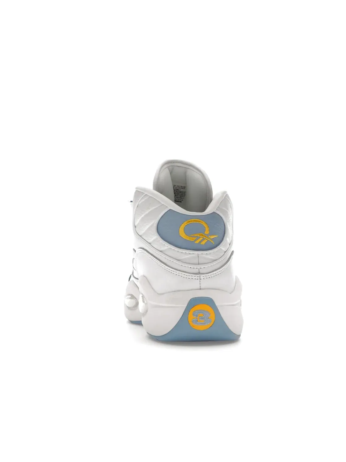 Баскетбольные кроссовки Reebok Question Mid Denver Nuggets — изображение 4 из 4, белый/синий/желтый