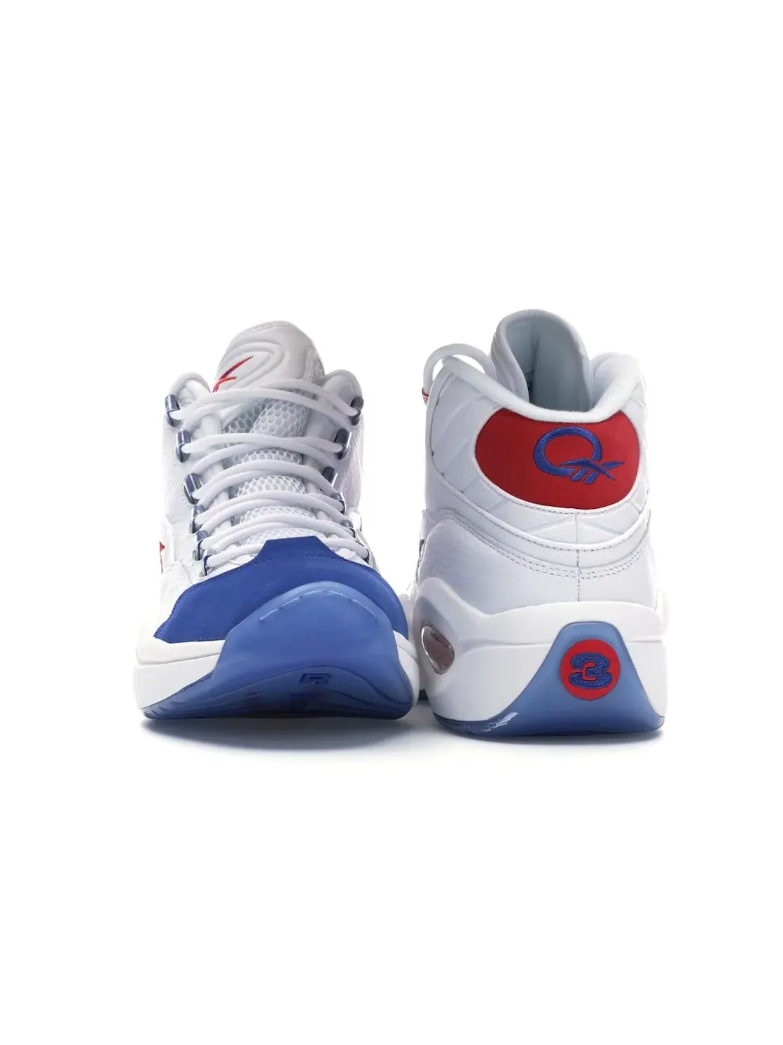 Кроссовки Reebok Question Mid Lifestyle, асимметричный дизайн — изображение 2 из 4, белый/-красный