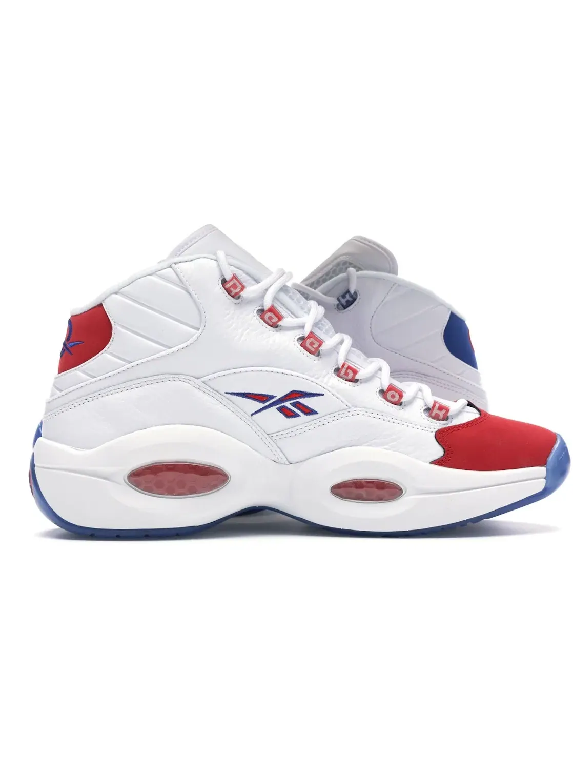 Кроссовки Reebok Question Mid Lifestyle, асимметричный дизайн — изображение 3 из 4, белый/-красный