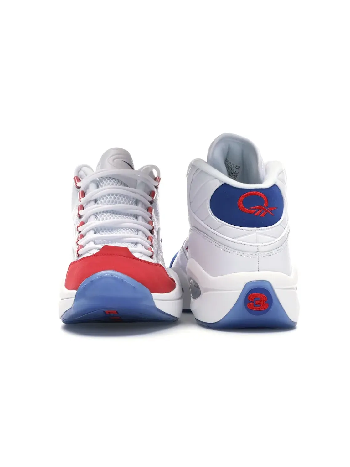 Кроссовки Reebok Question Mid Lifestyle, асимметричный дизайн — изображение 4 из 4, белый/-красный