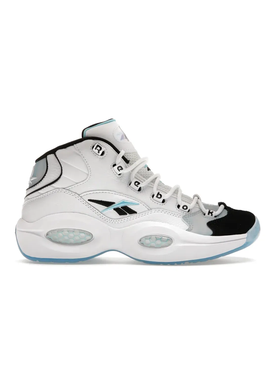 Кроссовки Reebok Question Mid Double Toe Anuel AA, lifestyle — изображение 1 из 4, белый/черный/синий
