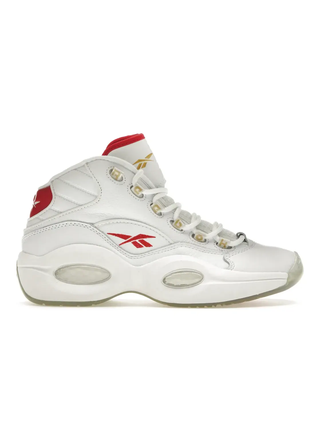 Кроссовки мужские Reebok Question Mid, lifestyle — изображение 1 из 4, белый/белый/красный