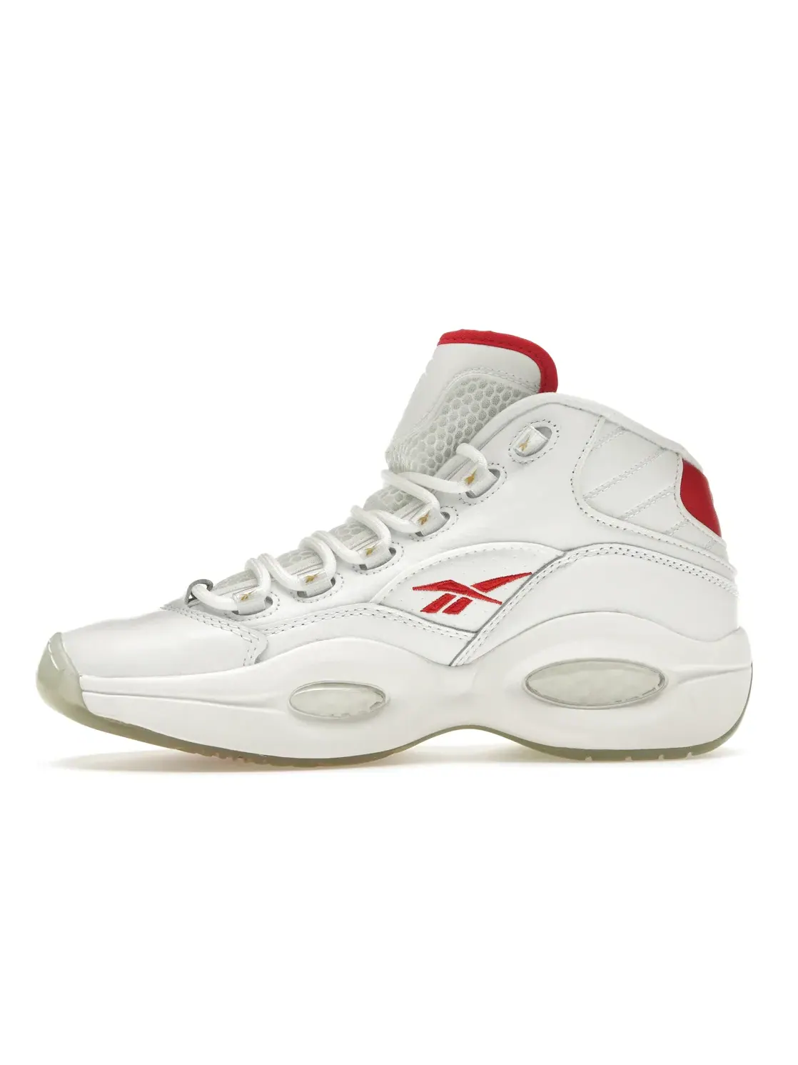 Кроссовки мужские Reebok Question Mid, lifestyle — изображение 3 из 4, белый/белый/красный