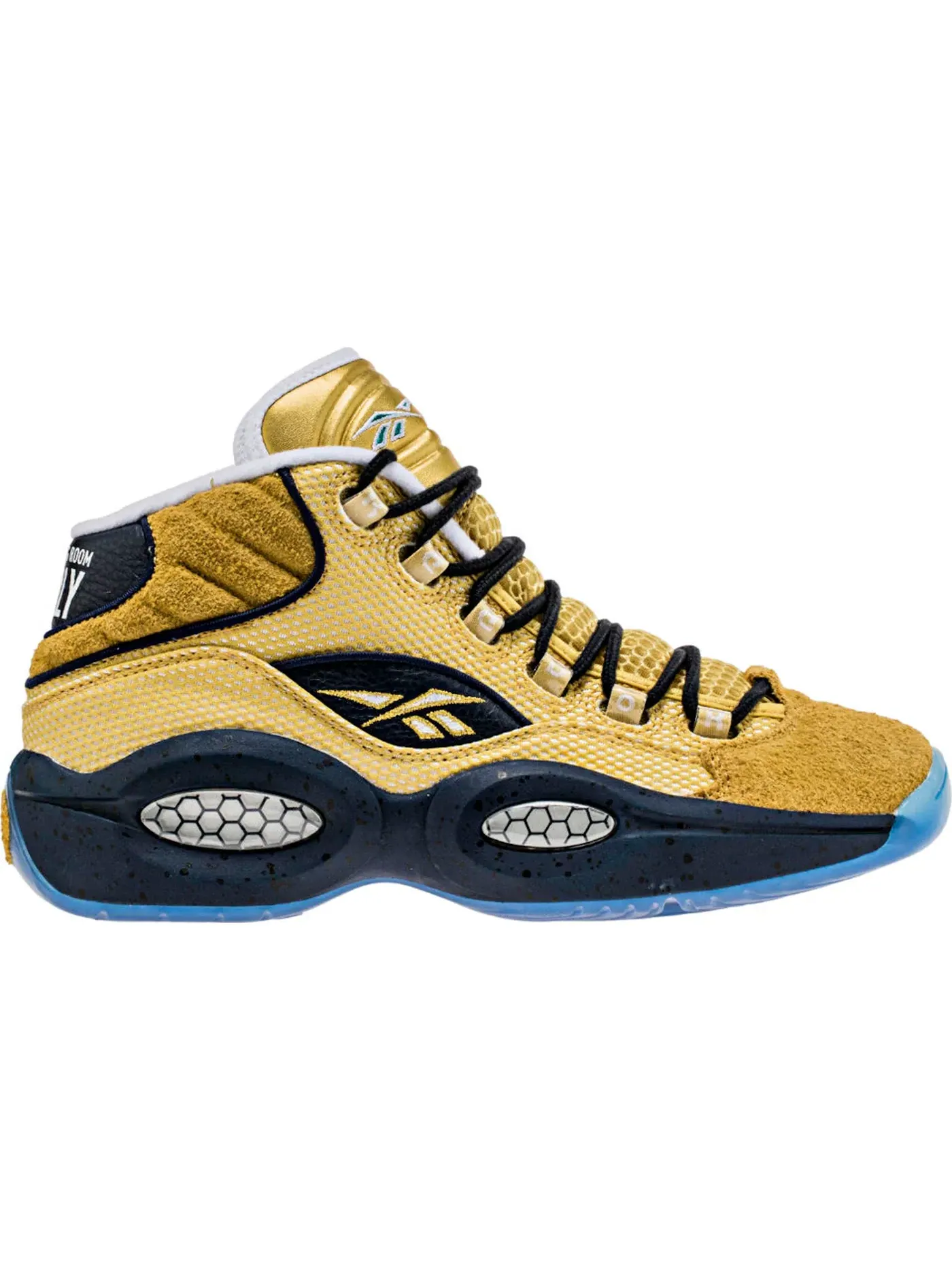 Кроссовки мужские Reebok Question Mid Lifestyle Metallic Gold/Black-White — изображение 1 из 1, белый