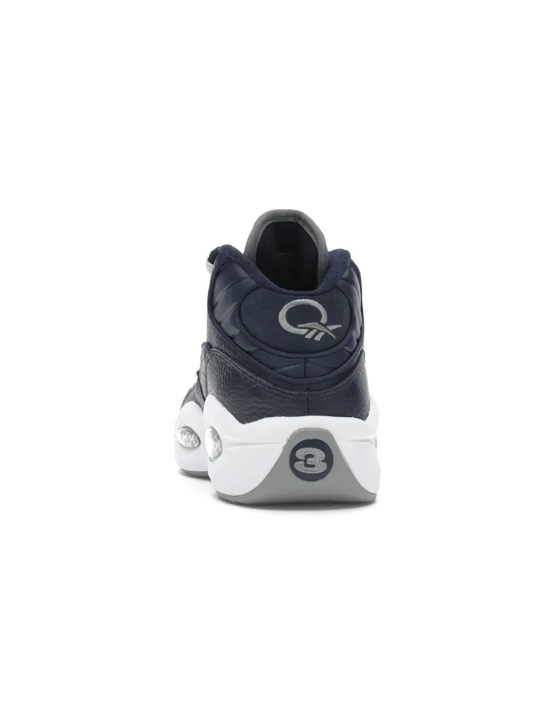 Кроссовки мужские Reebok Question Mid Georgetown замша кожа Carbon/Faux Indigo-White — изображение 4 из 4, белый
