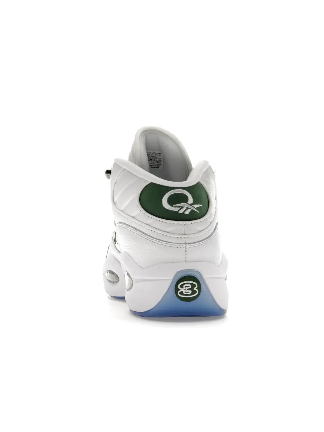 Кроссовки мужские Reebok Question Mid Cloud White/Pine Green/Cloud White — изображение 4 из 4, белый/зеленый/белый