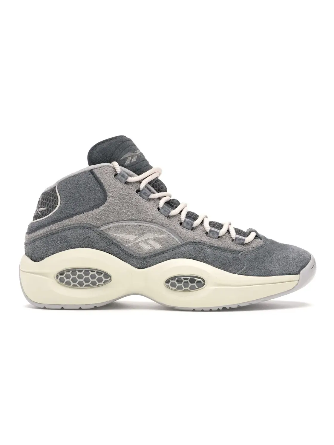 Кроссовки Reebok Question Mid Lifestyle, замша — изображение 1 из 4, серый/-белый