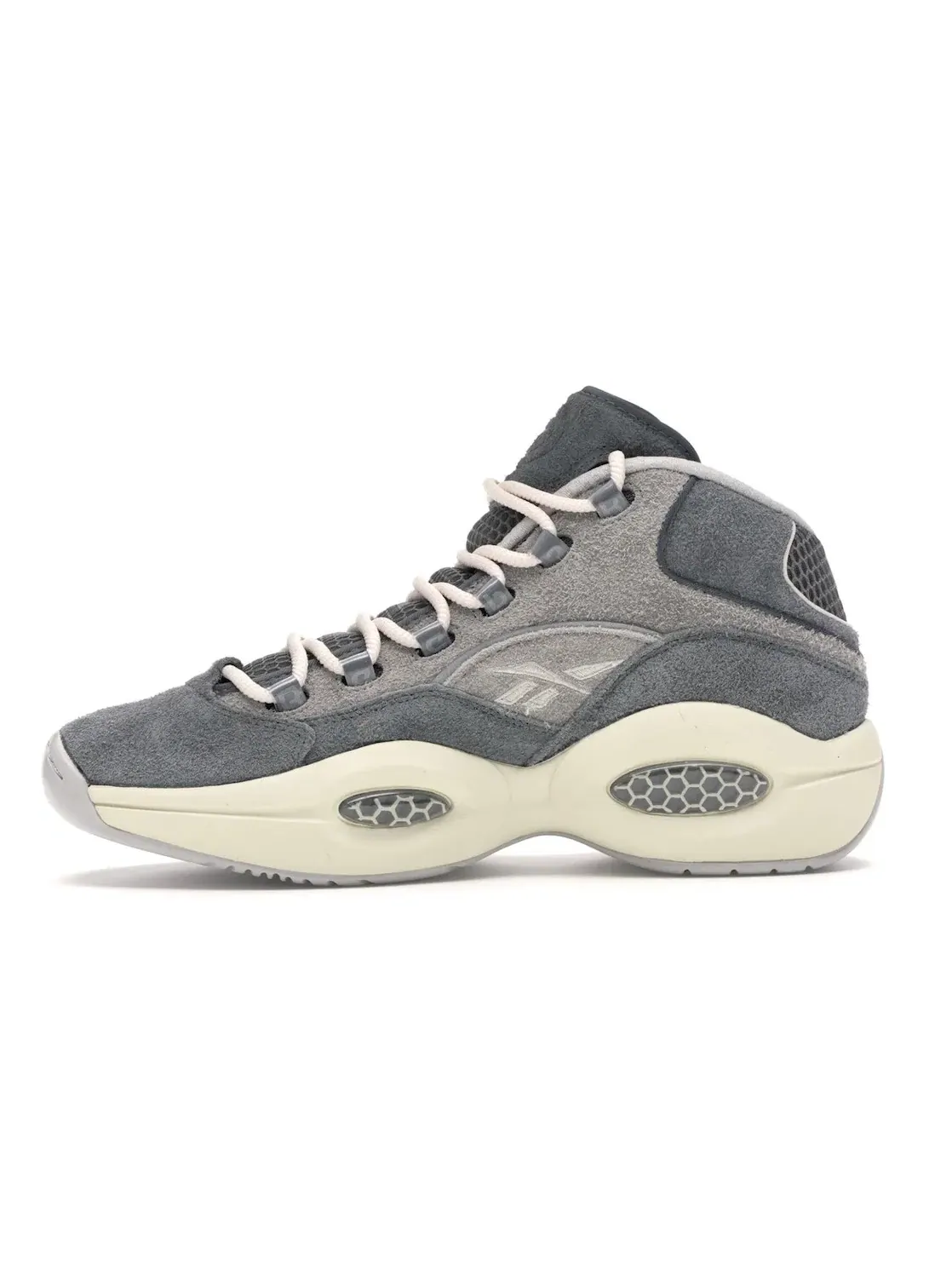 Кроссовки Reebok Question Mid Lifestyle, замша — изображение 3 из 4, серый/-белый