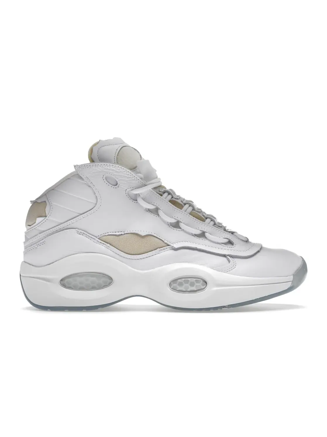 Кроссовки мужские Reebok Question Mid, коллаборация с Maison Margiela — изображение 1 из 4, белый/белый