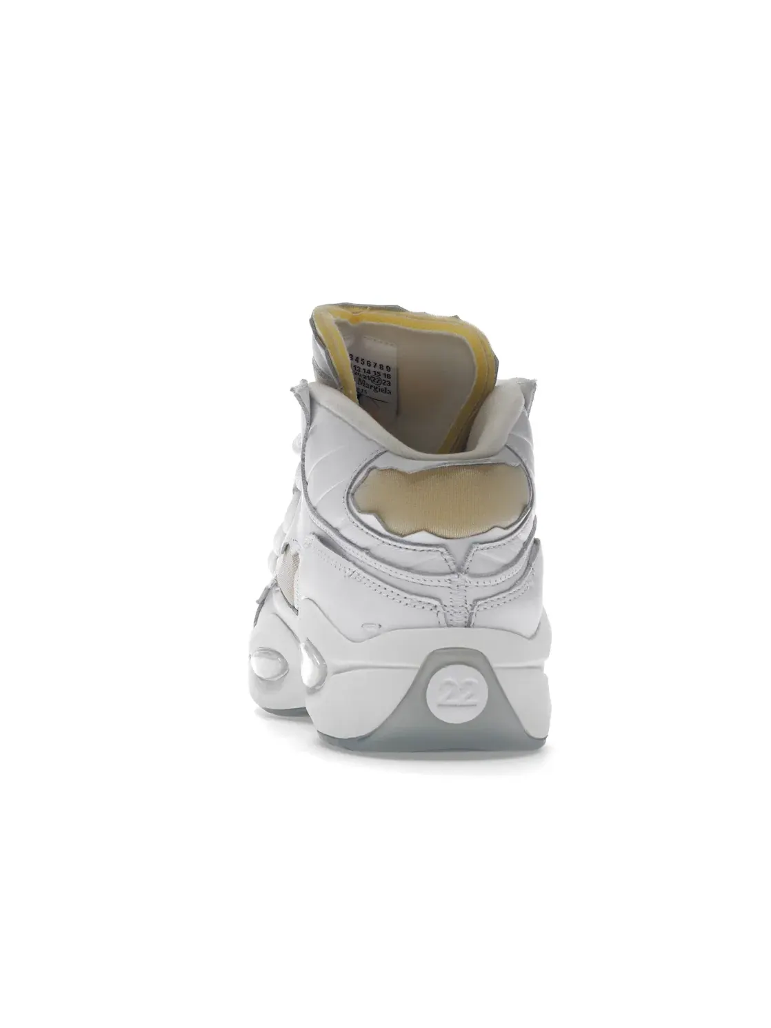 Кроссовки мужские Reebok Question Mid, коллаборация с Maison Margiela — изображение 4 из 4, белый/белый