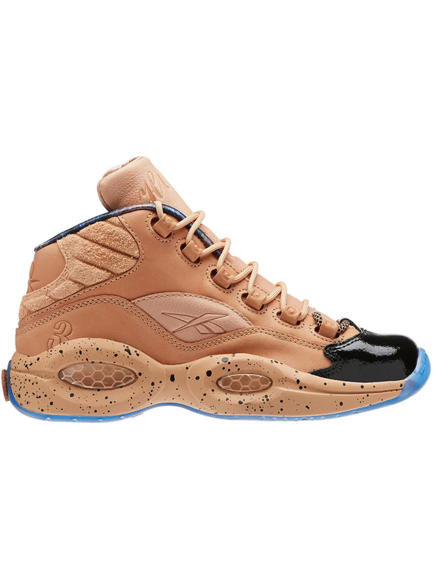 Кроссовки женские Reebok Question Mid Melody Ehsani — изображение 1 из 1, бежевый/синий
