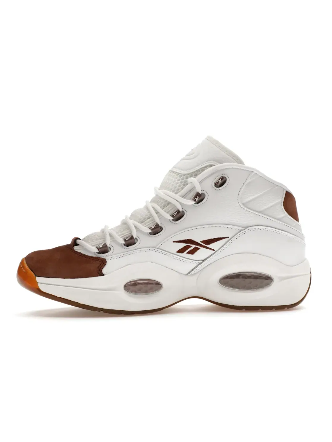 Кроссовки Reebok Question Mid Lifestyle, кожа и замша — изображение 3 из 4, коричневый