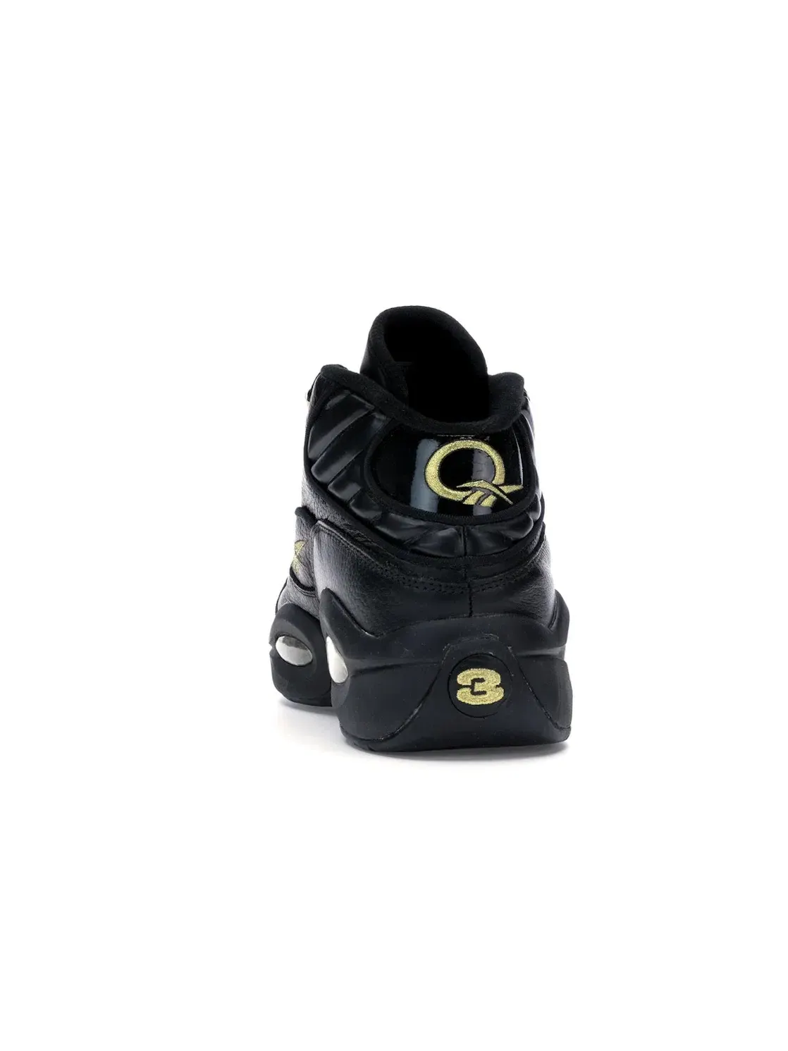 Кроссовки мужские Reebok Question Mid Black/Gold — изображение 4 из 4, черный/золотистый