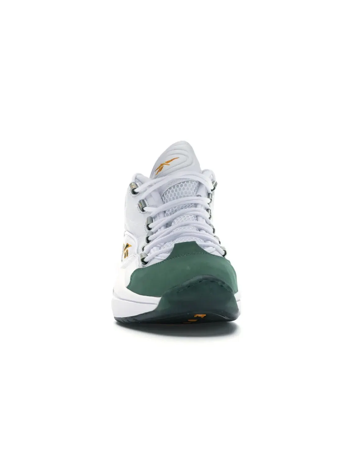 Кроссовки Reebok Lifestyle Question Mid, кожаные — изображение 2 из 4, белый/зеленый/зеленый