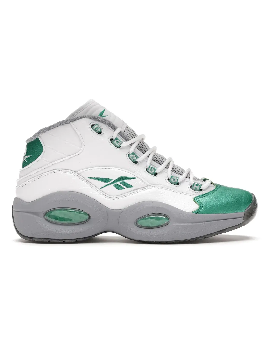 Кроссовки мужские Reebok Question Mid Philadelphia Eagles — изображение 1 из 4, белый/зеленый