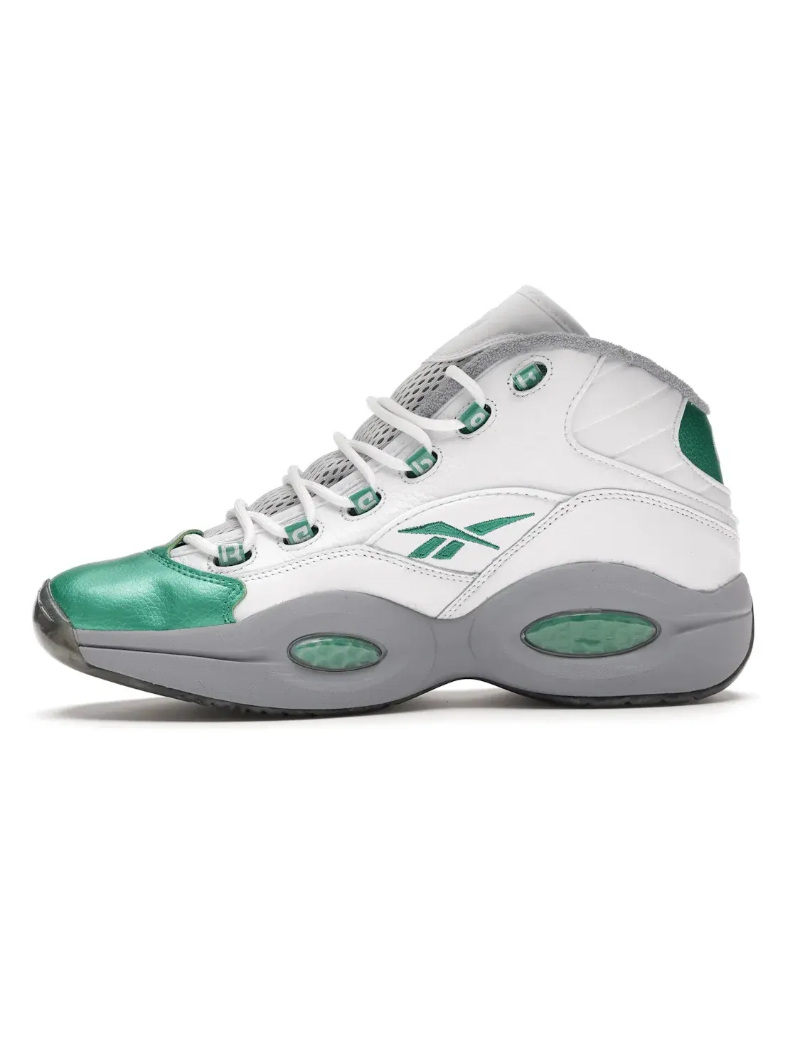 Кроссовки мужские Reebok Question Mid Philadelphia Eagles — изображение 3 из 4, белый/зеленый