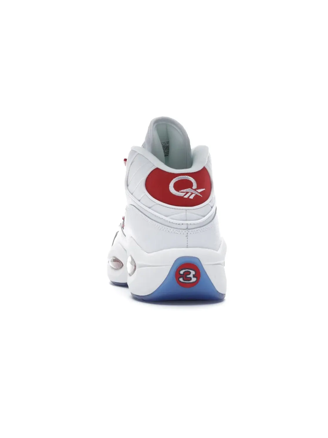 Кроссовки мужские Reebok Question Mid White/White-Red с замшевым носком — изображение 4 из 4, белый/белый-красный