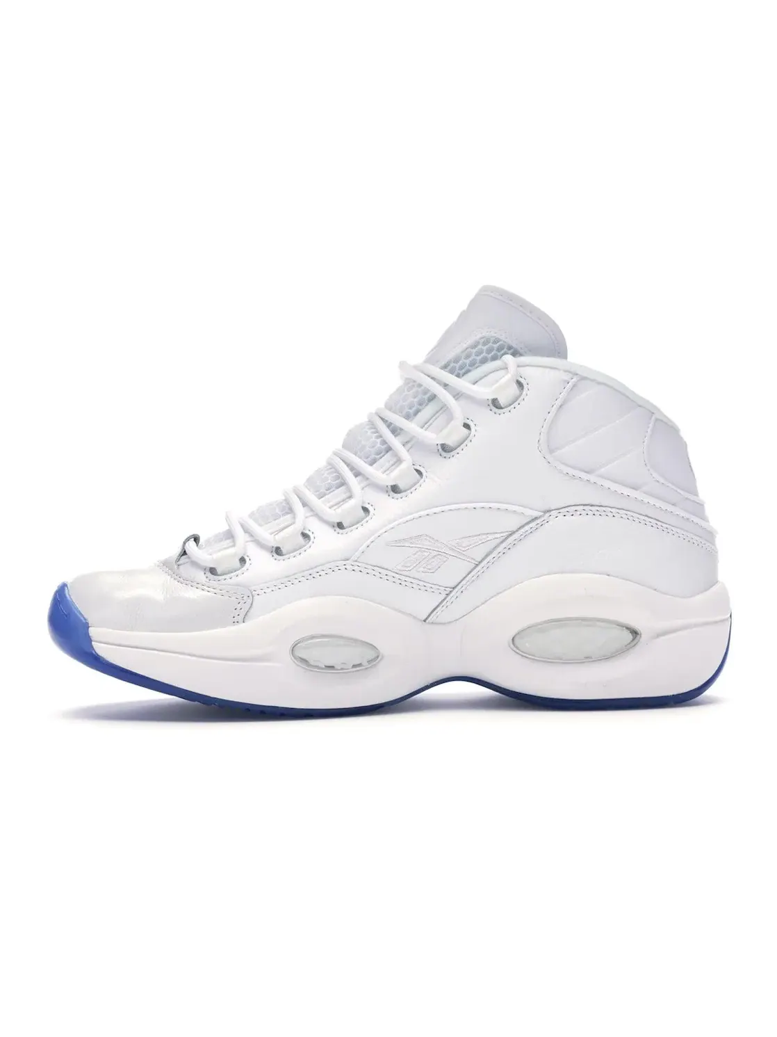 Кроссовки мужские Reebok Question Mid, кожаные — изображение 3 из 4, белый/белый