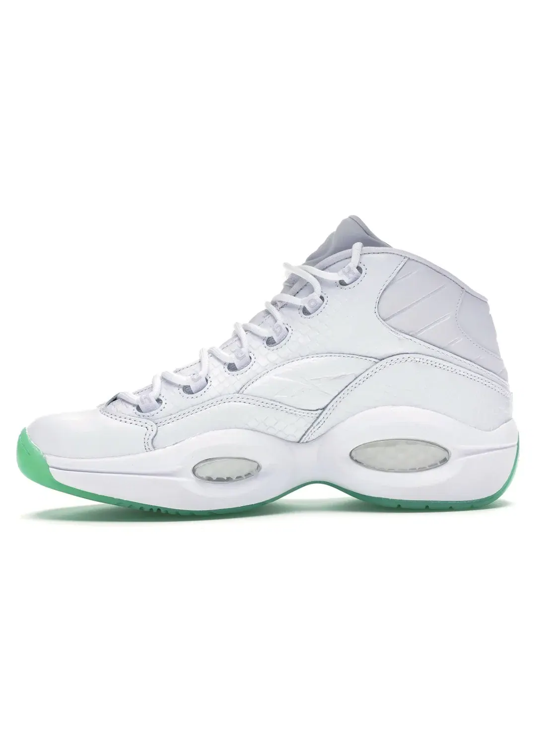 Кроссовки Reebok Question Mid Lifestyle с высоким верхом White/Mint Glow — изображение 3 из 4, белый