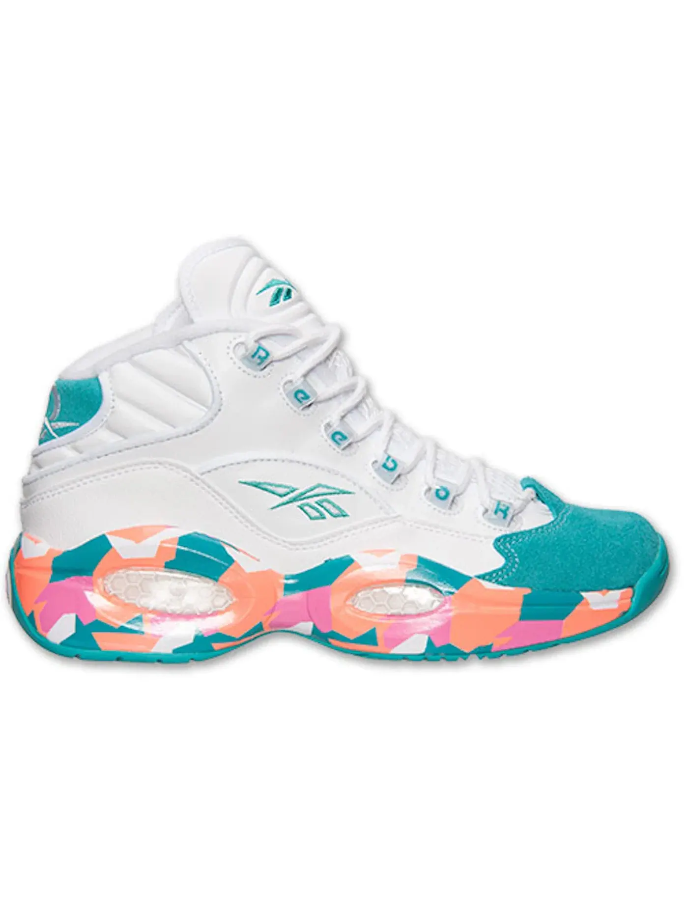 Мужские кроссовки Lifestyle Reebok Question Mid — изображение 1 из 1, белый///розовый