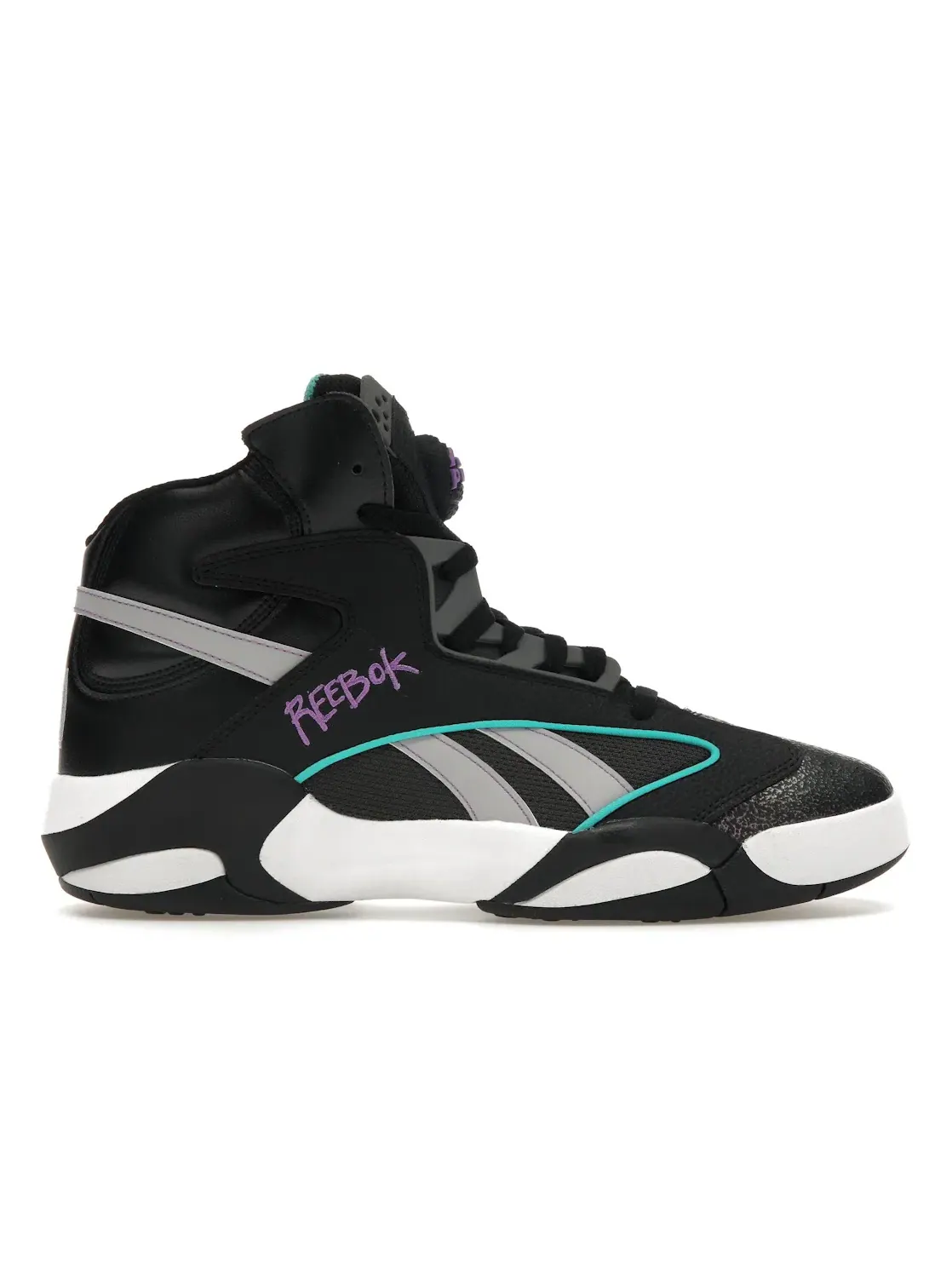 Кроссовки мужские Reebok Shaq Attaq, повседневные — изображение 1 из 4, черный/серый/белый
