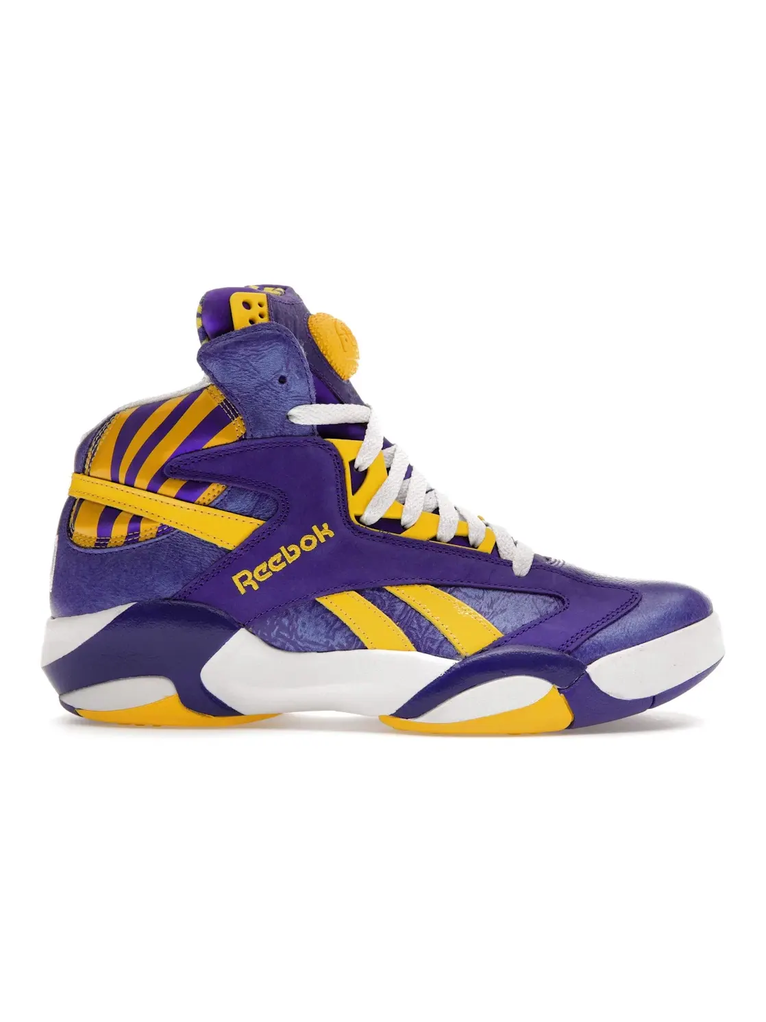 Кроссовки мужские Reebok Shaq Attaq LSU Tigers — изображение 1 из 4, фиолетовый/желтый-белый